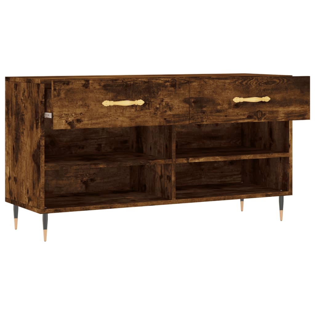 Klupa za cipele boja hrasta 102 x 35 x 55 cm konstruirano drvo