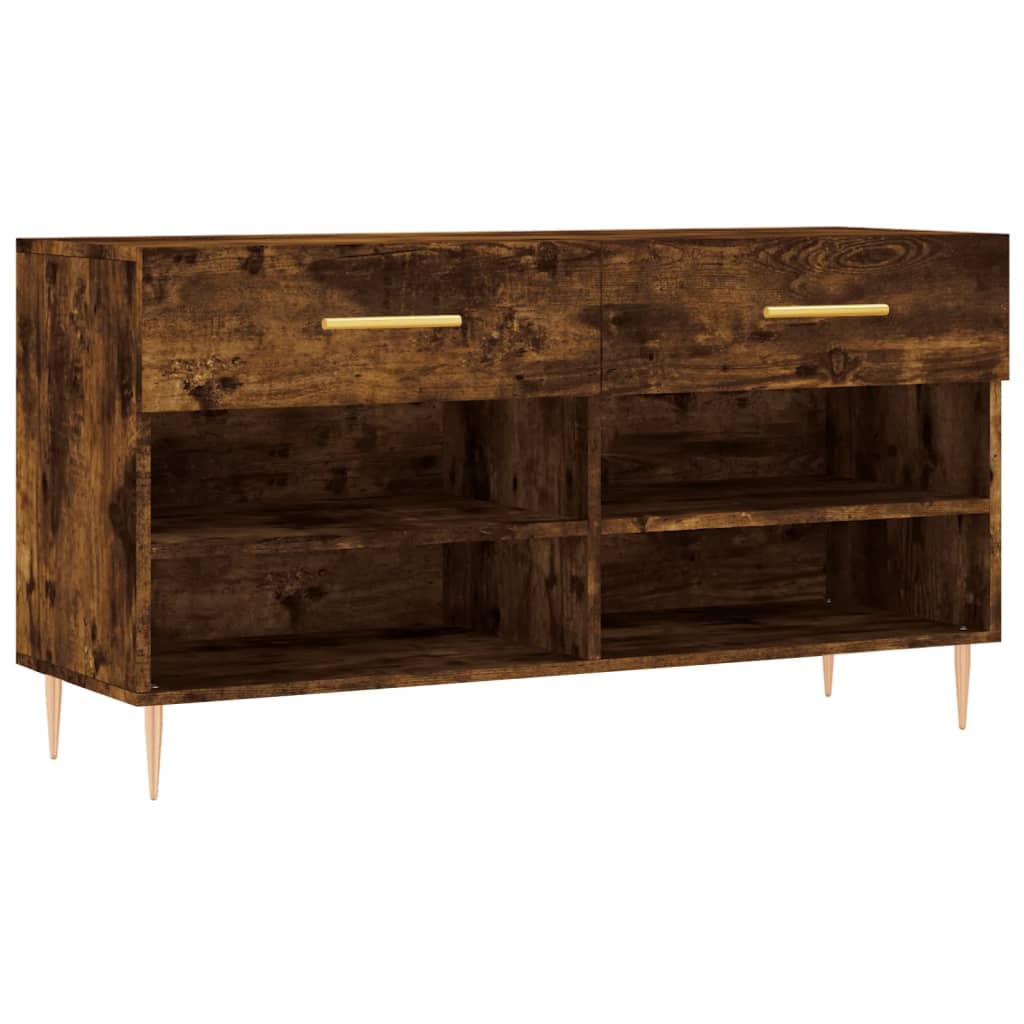Klupa za cipele boja hrasta 102 x 35 x 55 cm konstruirano drvo