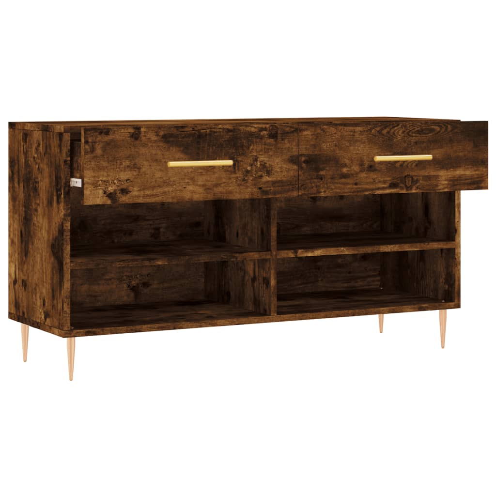 Klupa za cipele boja hrasta 102 x 35 x 55 cm konstruirano drvo