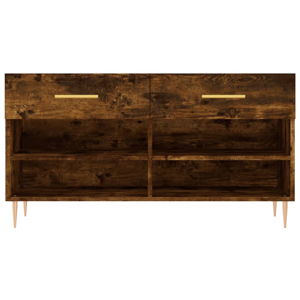 Klupa za cipele boja hrasta 102 x 35 x 55 cm konstruirano drvo