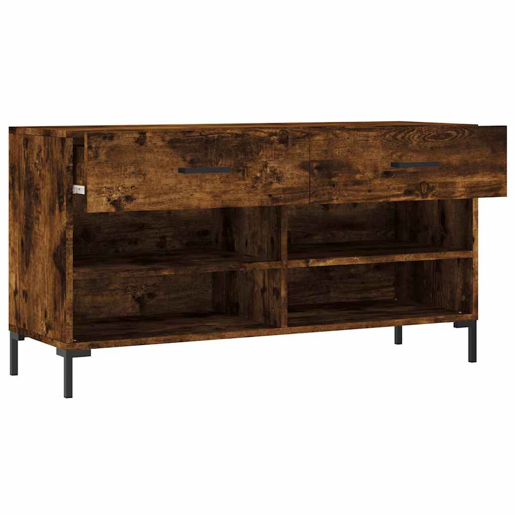 Klupa za cipele boja hrasta 102 x 35 x 55 cm konstruirano drvo