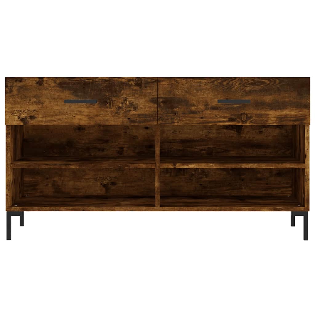 Klupa za cipele boja hrasta 102 x 35 x 55 cm konstruirano drvo