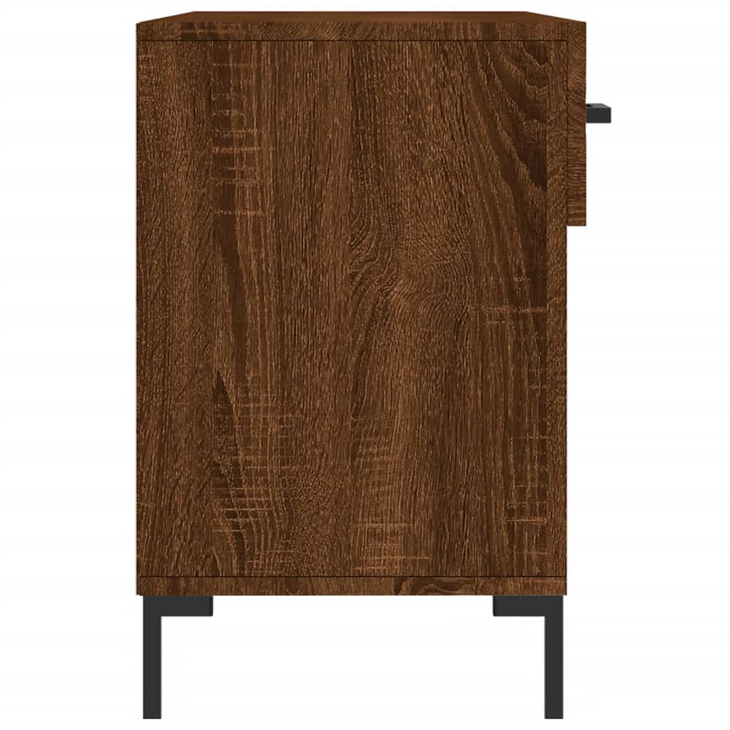 Klupa za cipele smeđa boja hrasta 102x35x55cm konstruirano drvo