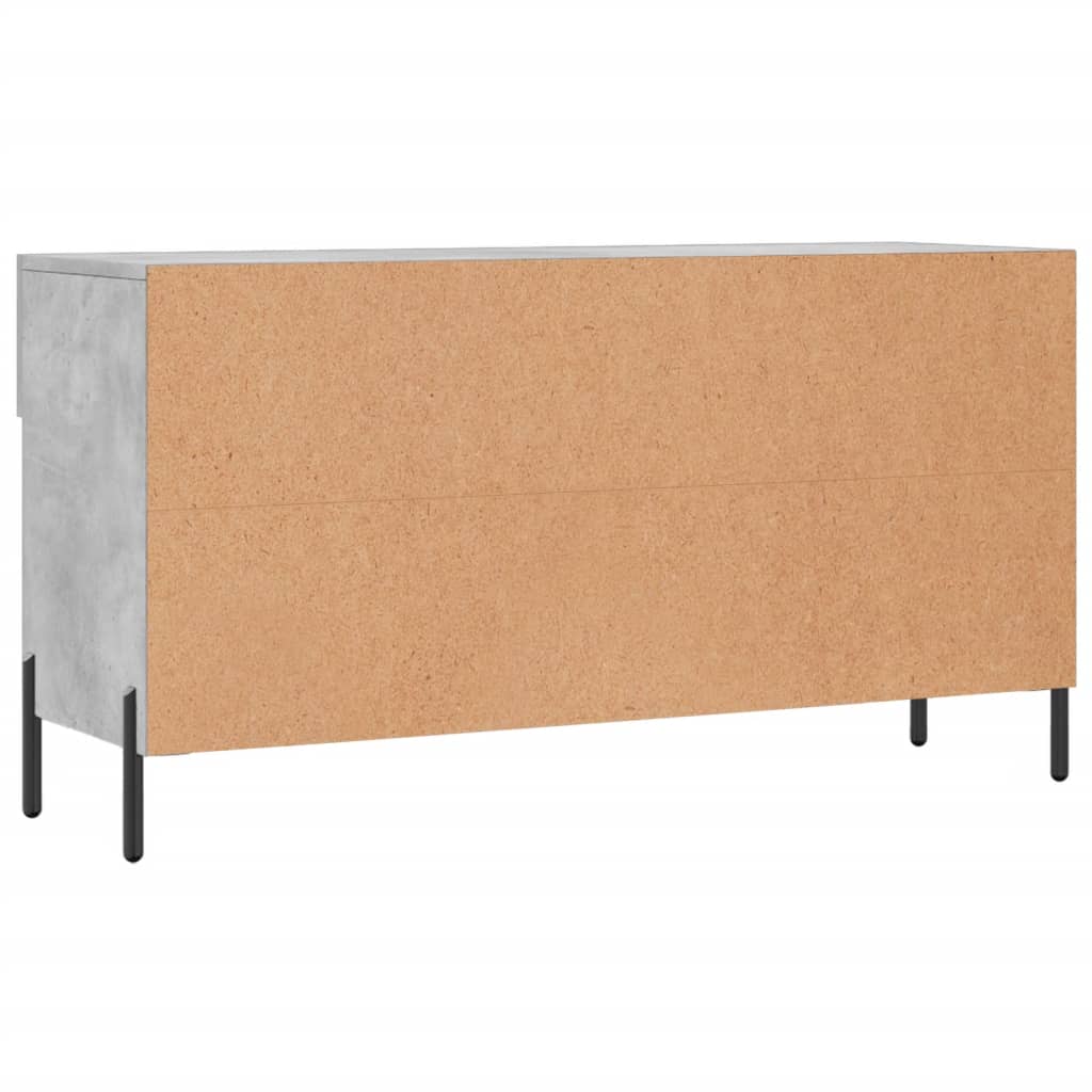 Klupa za cipele siva boja betona 102x35x55 cm konstruirano drvo