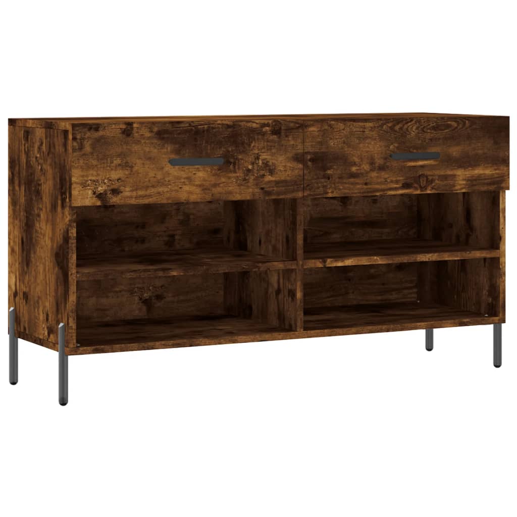 Klupa za cipele boja hrasta 102 x 35 x 55 cm konstruirano drvo