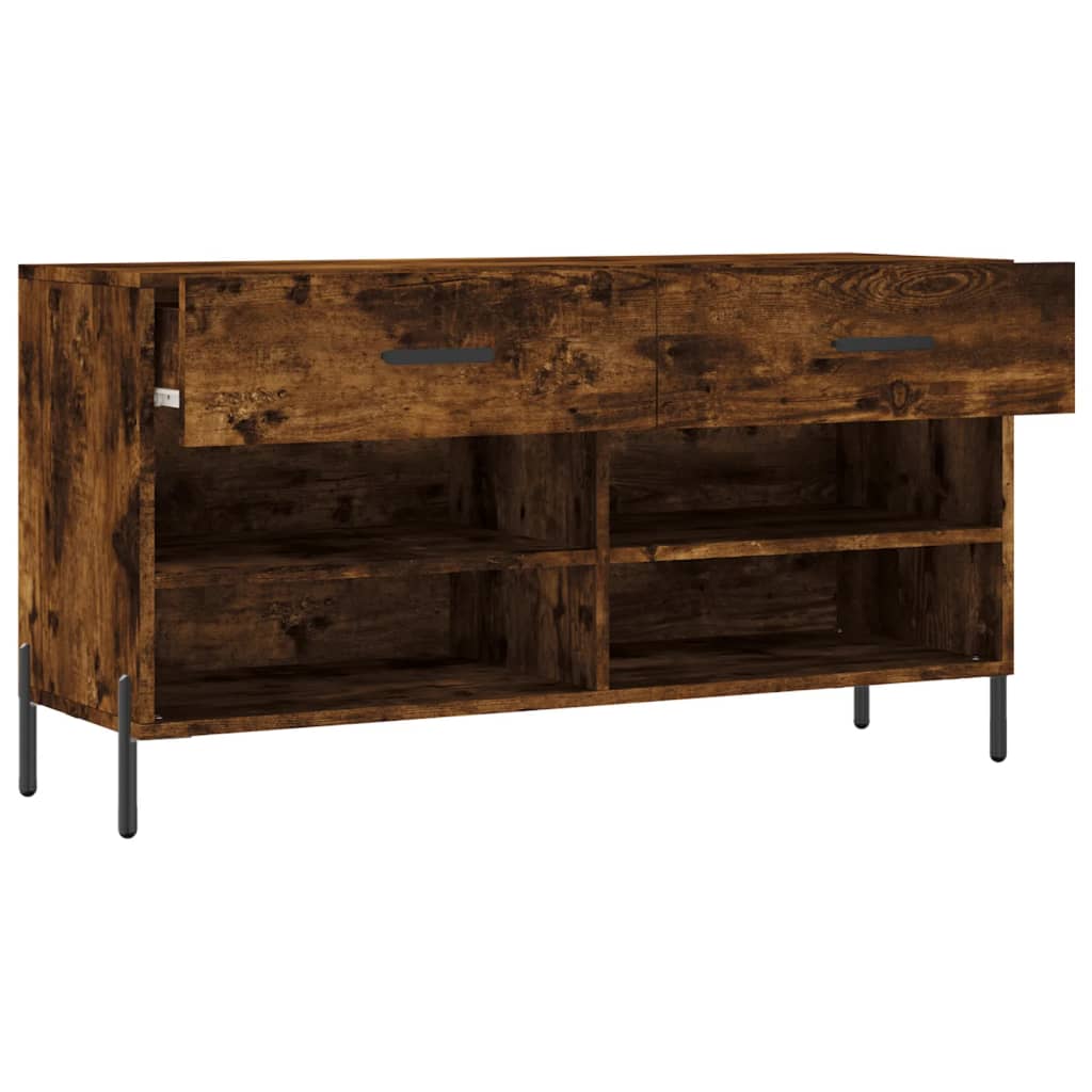 Klupa za cipele boja hrasta 102 x 35 x 55 cm konstruirano drvo