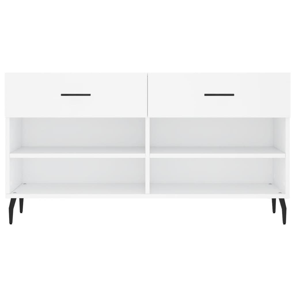 Klupa za cipele bijela 102 x 35 x 55 cm od konstruiranog drva