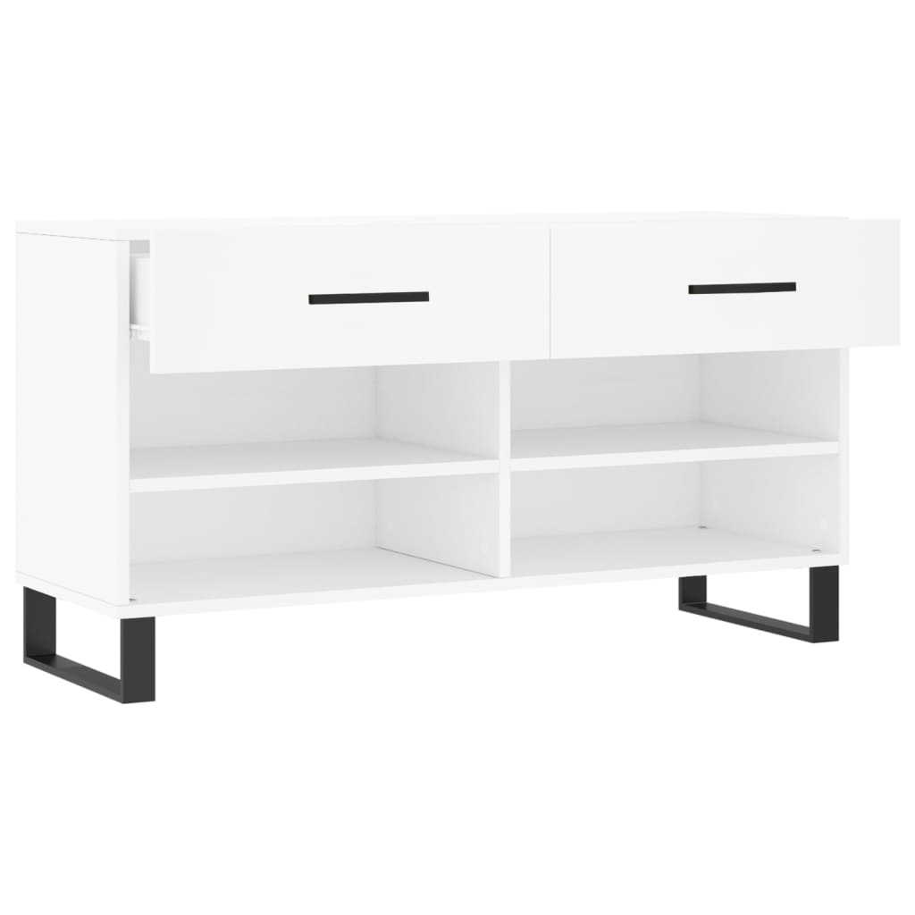 Klupa za cipele bijela 102 x 35 x 55 cm od konstruiranog drva