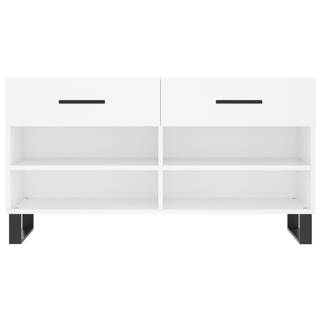 Klupa za cipele bijela 102 x 35 x 55 cm od konstruiranog drva