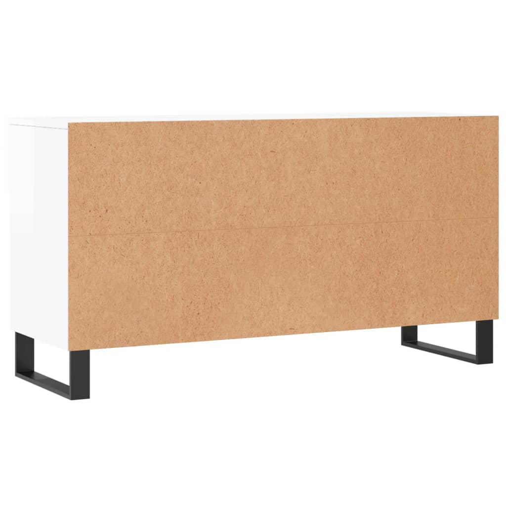 Klupa za cipele sjajna bijela 102x35x55 cm konstruirano drvo