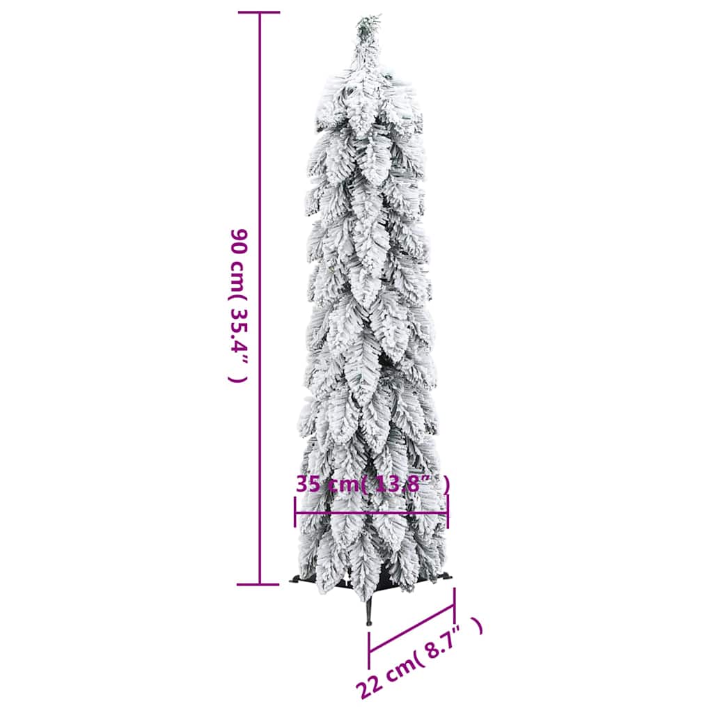 Umjetno osvijetljeno božićno drvce s 45 LED i snijegom 90 cm