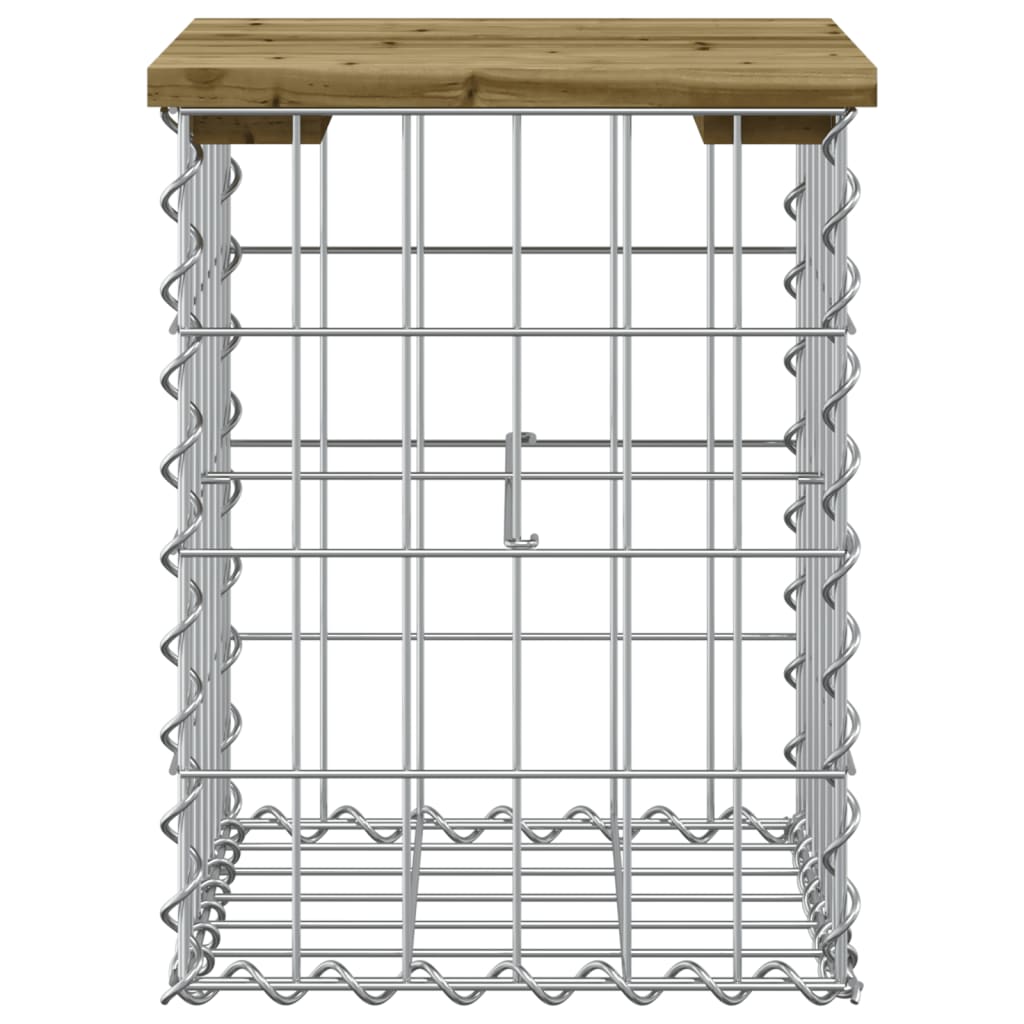 Vrtna klupa s gabionskim dizajnom 33 x 31 x 42 cm od borovine