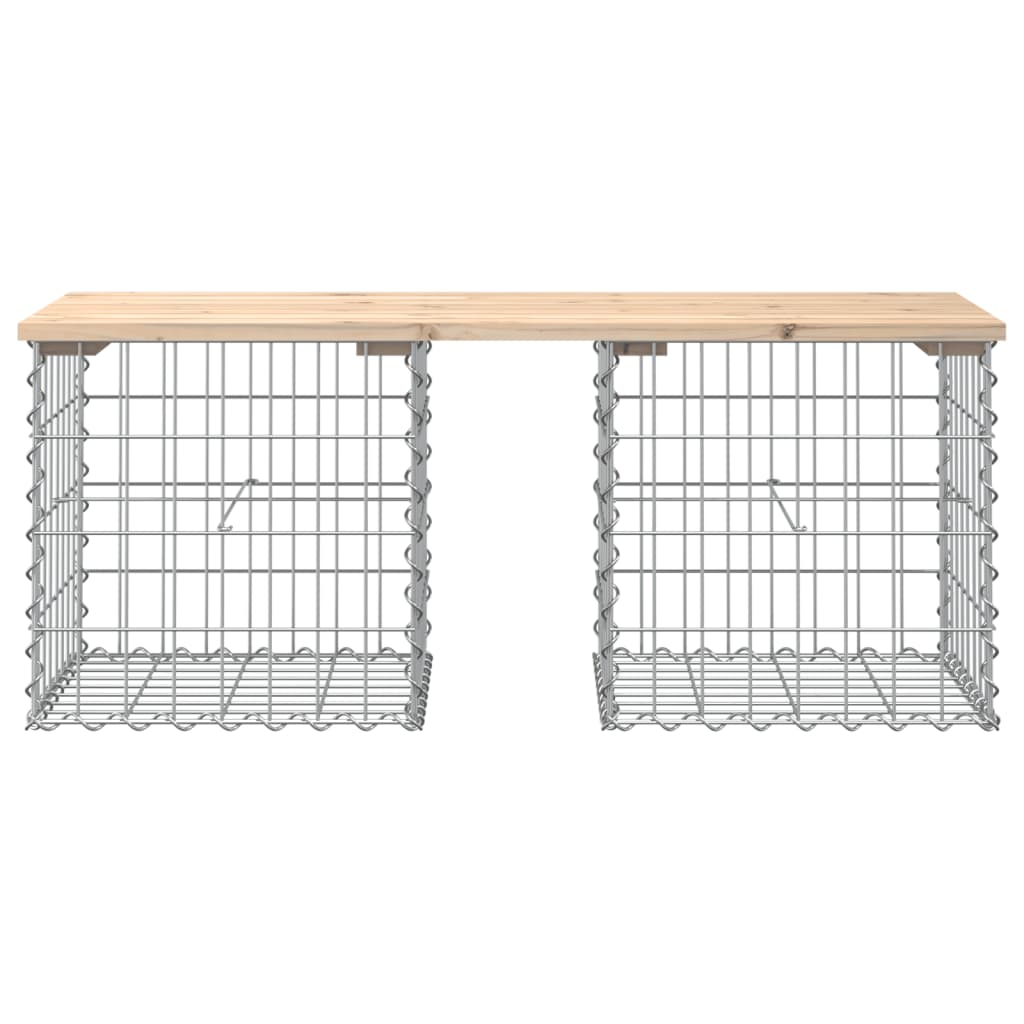 Vrtna klupa s gabionskim dizajnom 103x44x42 cm masivna borovina