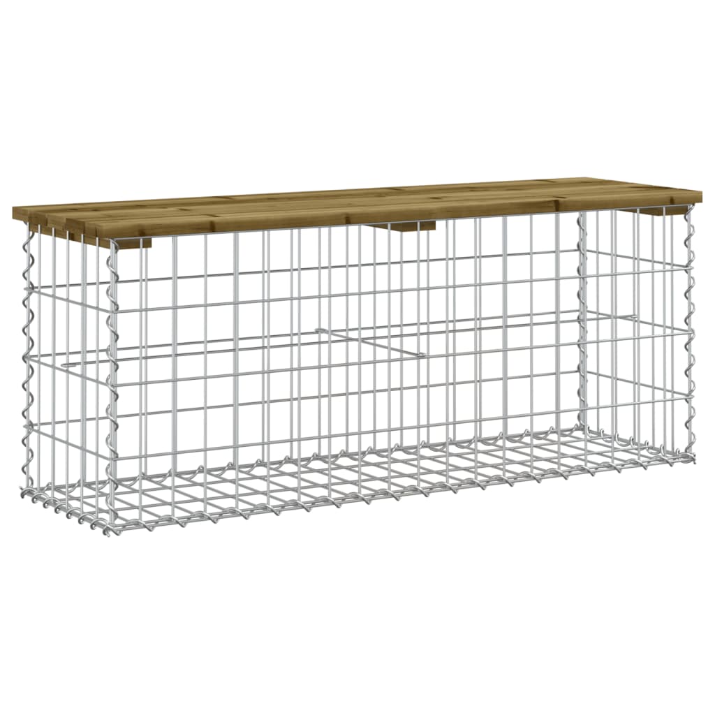Vrtna klupa s gabionskim dizajnom 103x31,5x42 cm od borovine