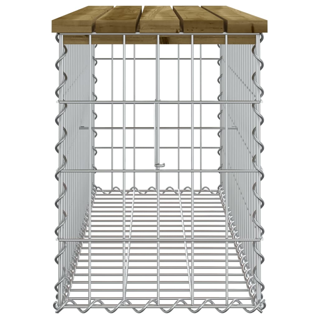 Vrtna klupa s gabionskim dizajnom 103x31,5x42 cm od borovine