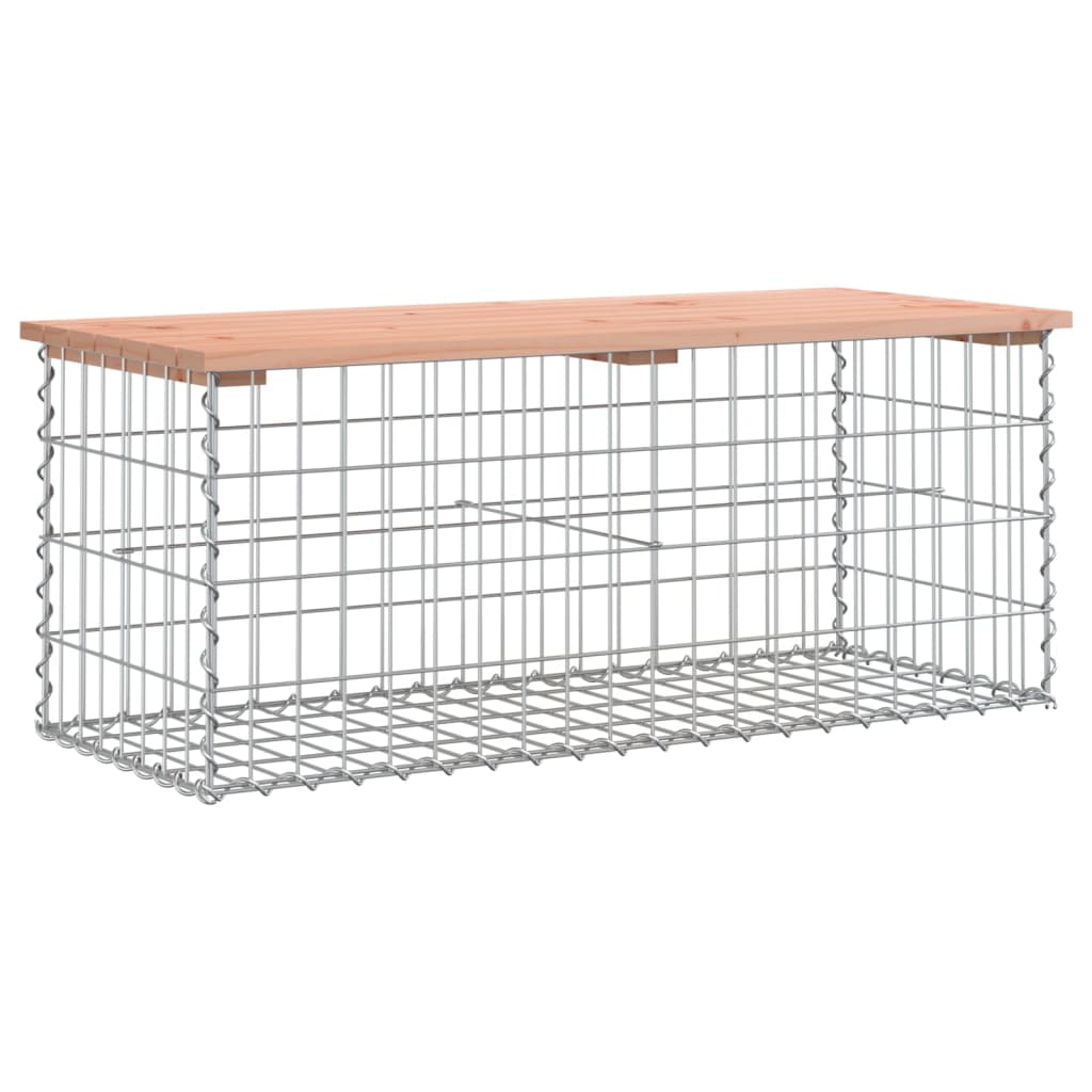 Vrtna klupa s gabionskim dizajnom 103x44x42 cm drvo duglazije