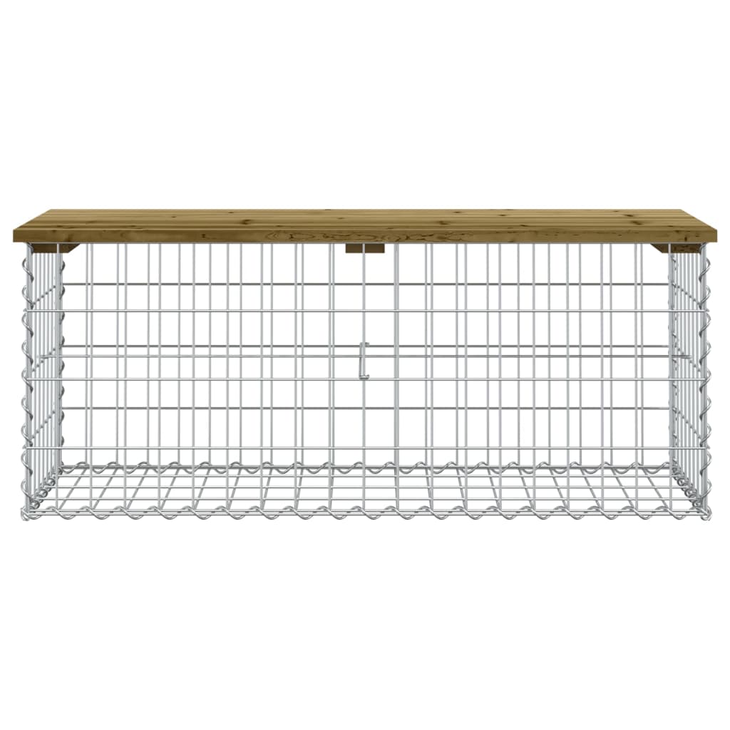 Vrtna klupa s gabionskim dizajnom 103 x 44 x 42 cm od borovine