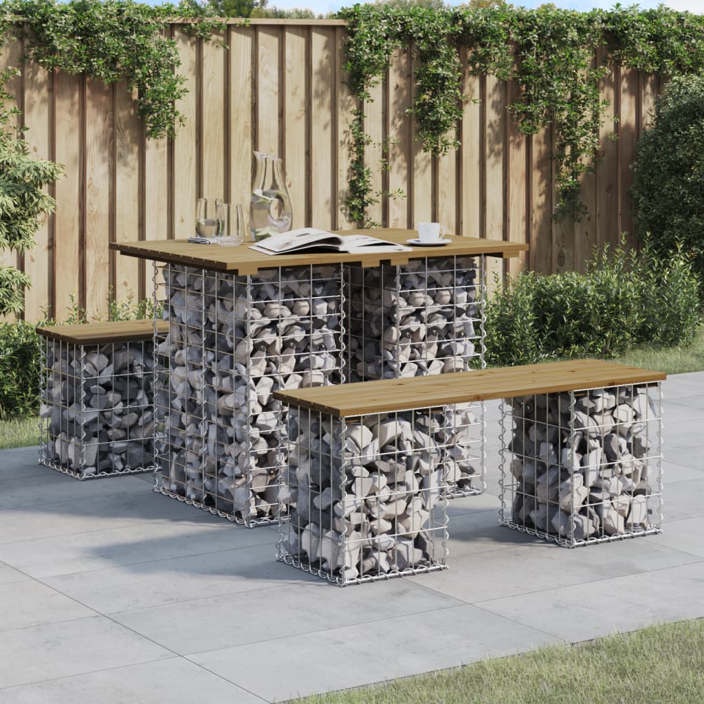 Vrtni stol Gabion Dizajn 100x70x72 cm Impregnirano drvo Bor