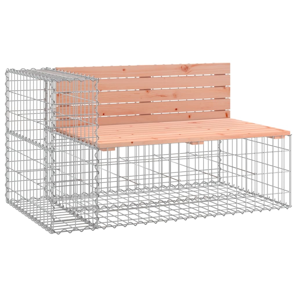 Vrtna klupa s gabionskim dizajnom 122x71x65,5 cm drvo duglazije