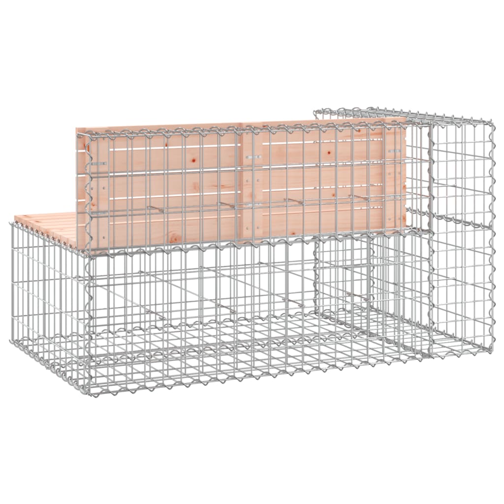 Vrtna klupa s gabionskim dizajnom 122x71x65,5 cm drvo duglazije