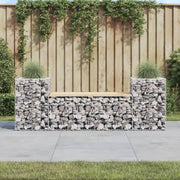 Vrtna klupa s gabionskim dizajnom 183x41x60,5 cm od borovine