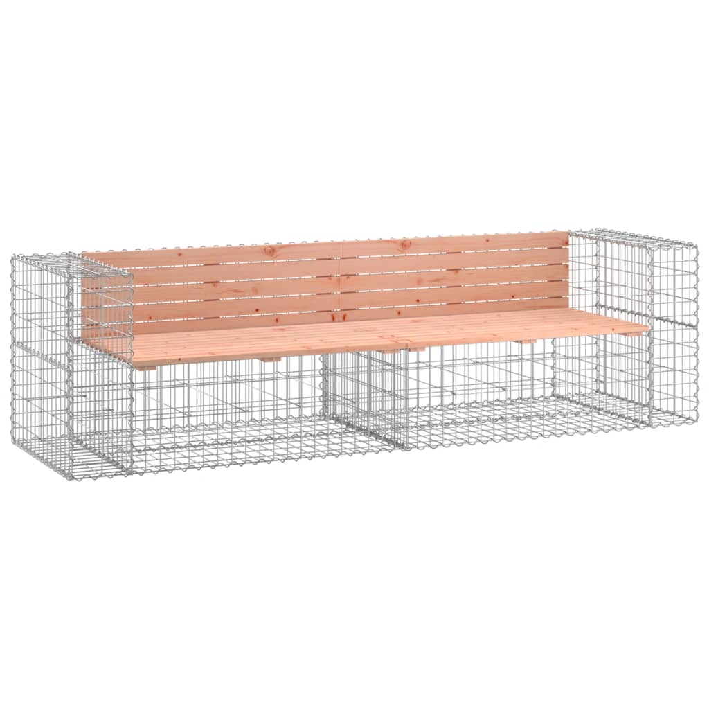Vrtna klupa s gabionskim dizajnom 244x71x65,5 cm drvo duglazije
