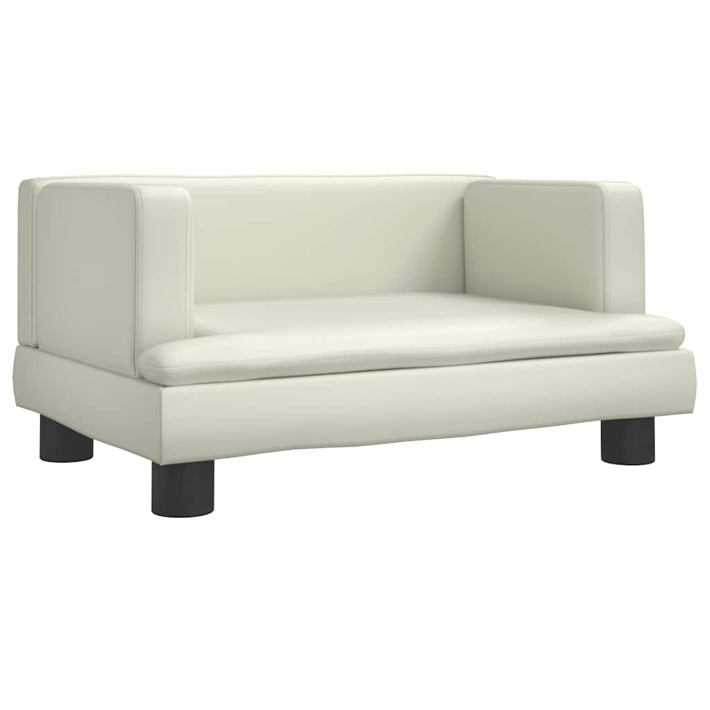 Dječja fotelja krem boja 60 x 40 x 30 cm umjetna koža