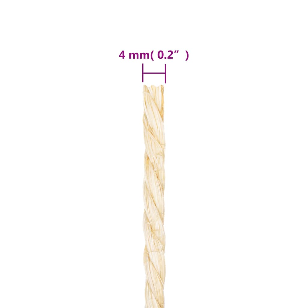 Uže od 100 % sisala 4 mm 50 m