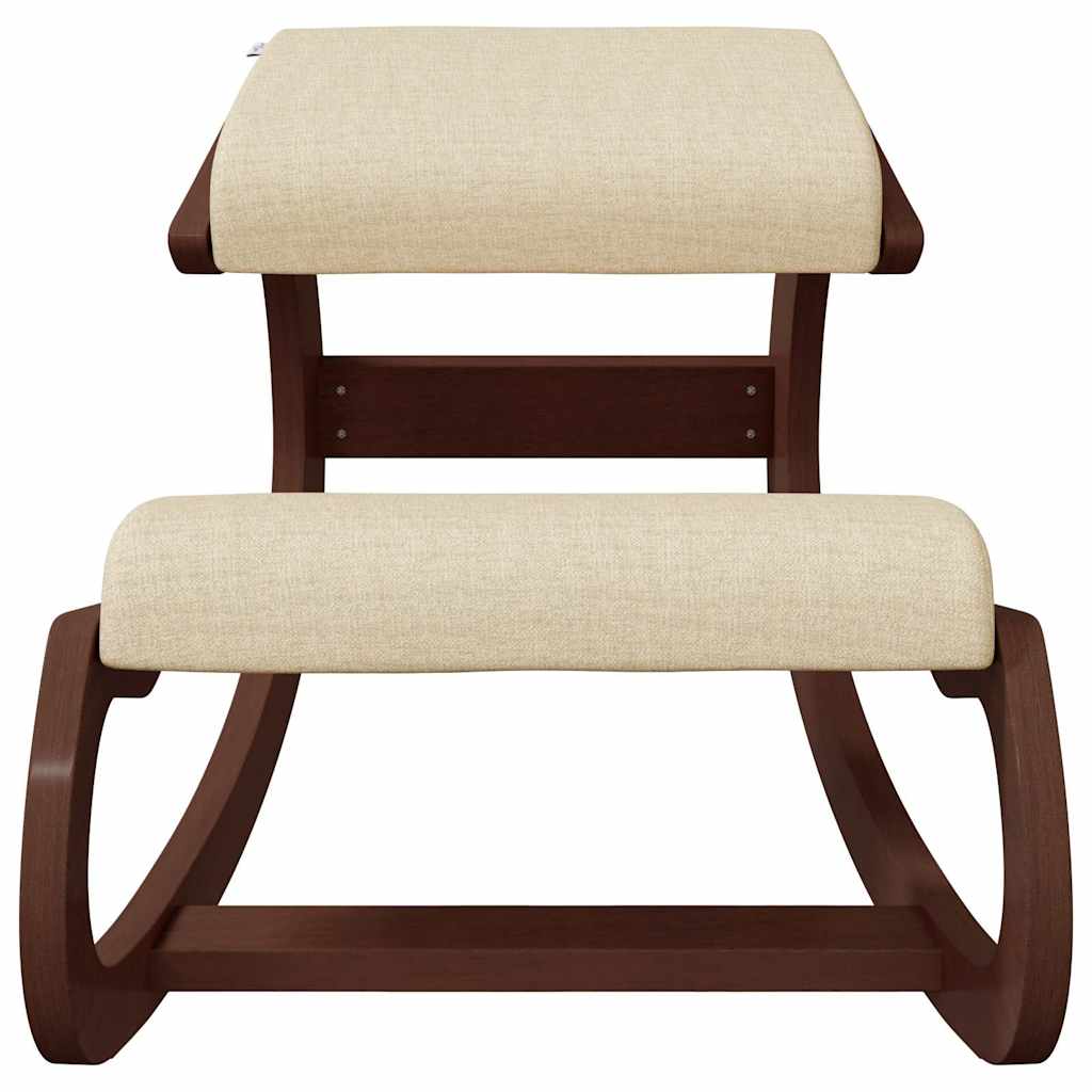 Stolica klečalica krem 55 x 84 x 55 cm šperploča od breze