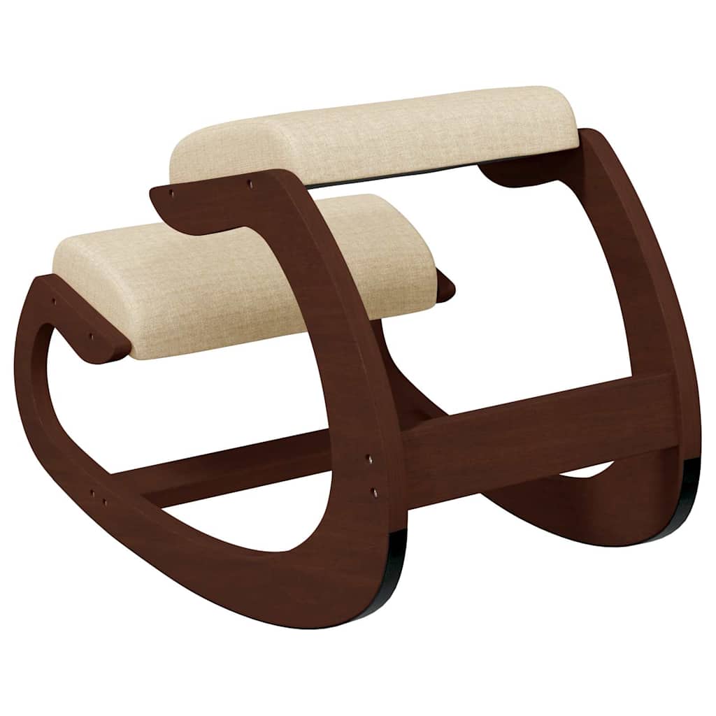 Stolica klečalica krem 55 x 84 x 55 cm šperploča od breze