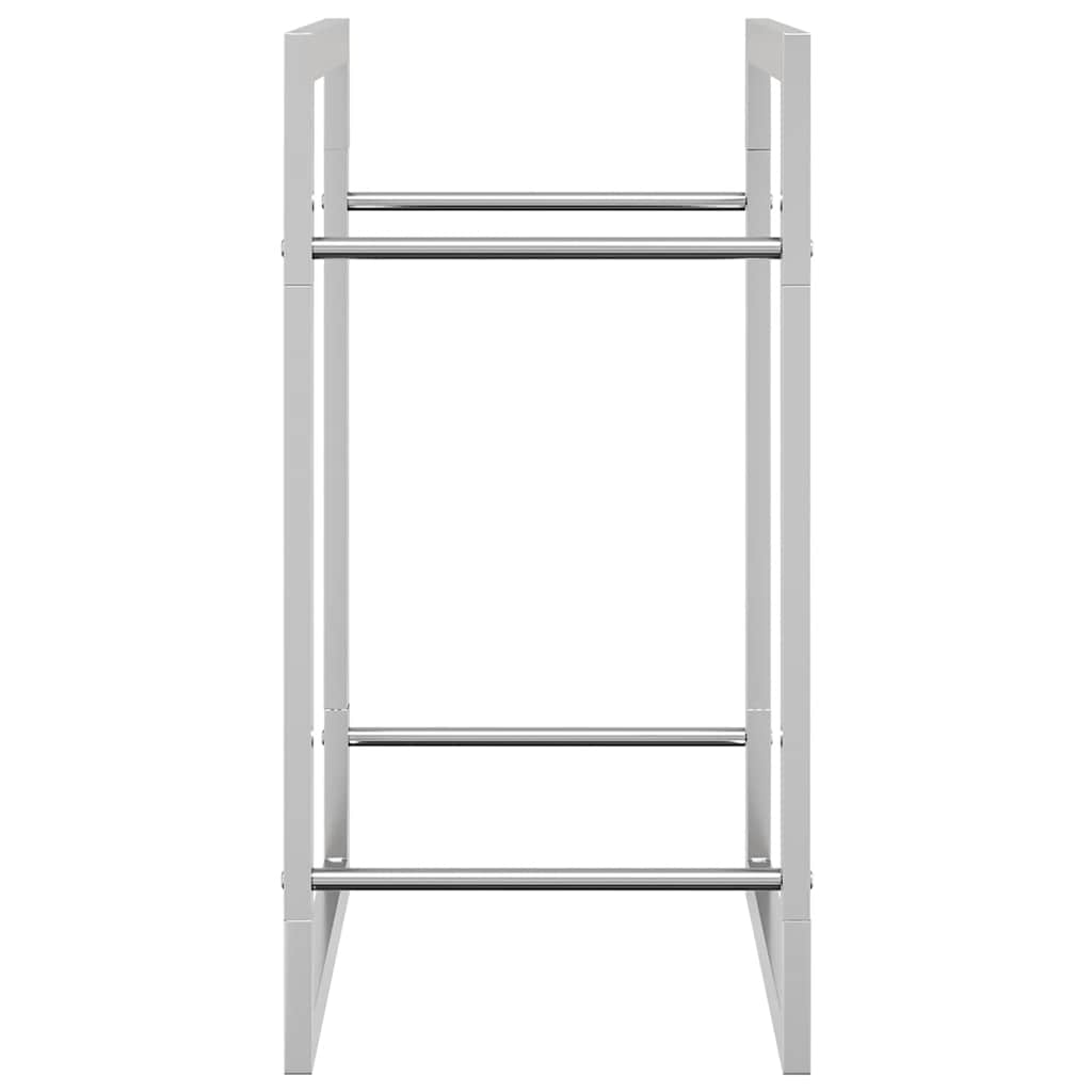Stalak za drva za ogrjev 50 x 28 x 56 cm od nehrđajućeg čelika