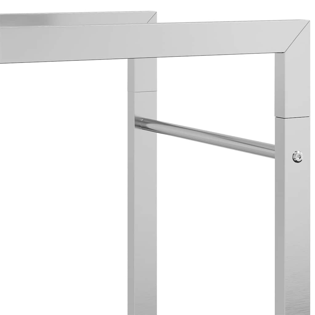 Stalak za drva za ogrjev 50x28x132 cm od nehrđajućeg čelika