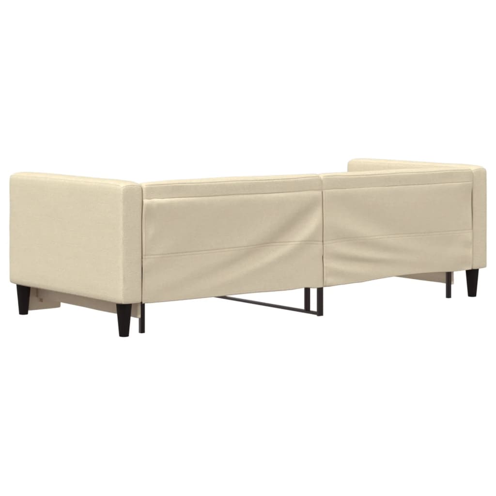 Dnevni krevet na razvlačenje krem 80 x 200 cm od tkanine