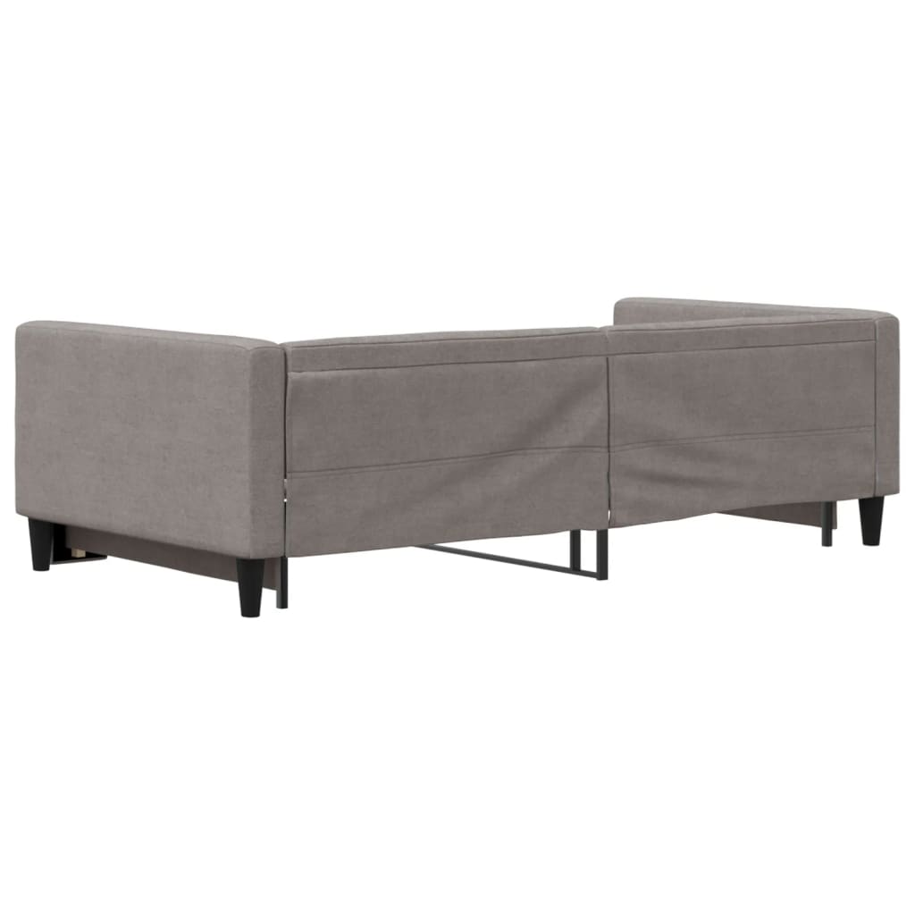 Dnevni krevet na razvlačenje smeđesivi 100 x 200 cm od tkanine