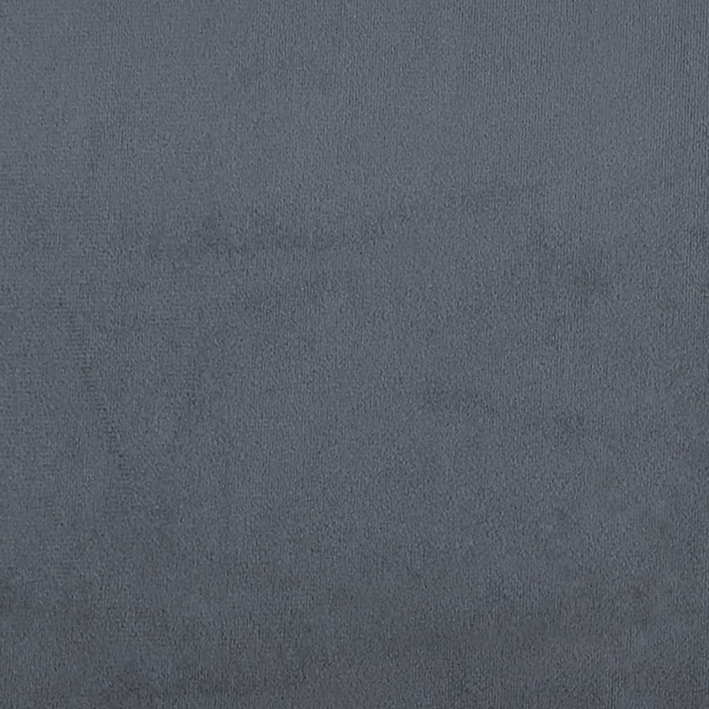 Dnevni krevet na razvlačenje tamnosivi 80 x 200 cm baršunasti