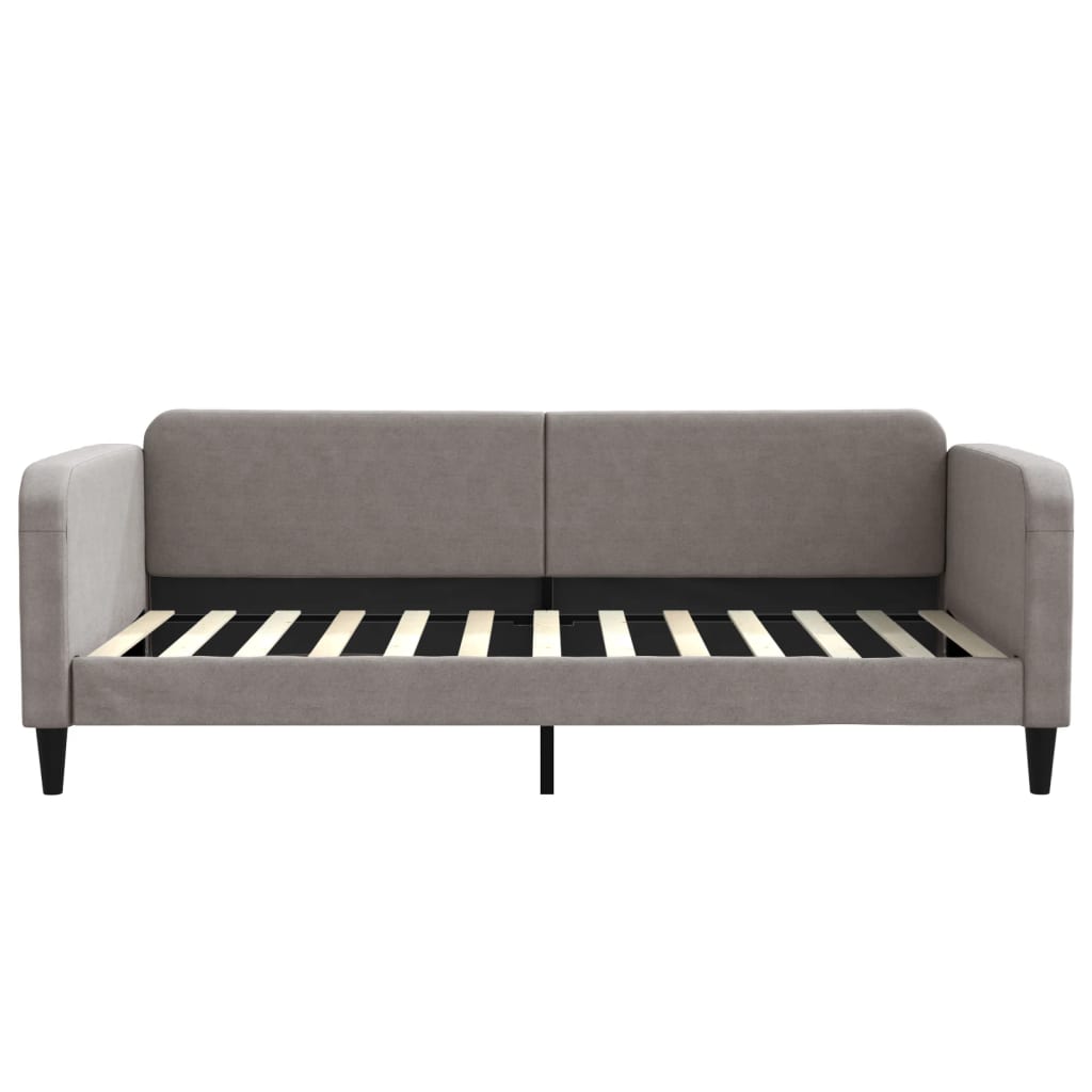Dnevni krevet s madracem smeđesivi 100 x 200 cm od tkanine