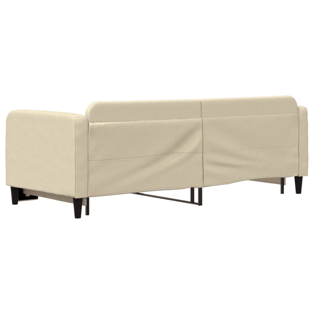 Dnevni krevet na razvlačenje krem 80 x 200 cm od tkanine