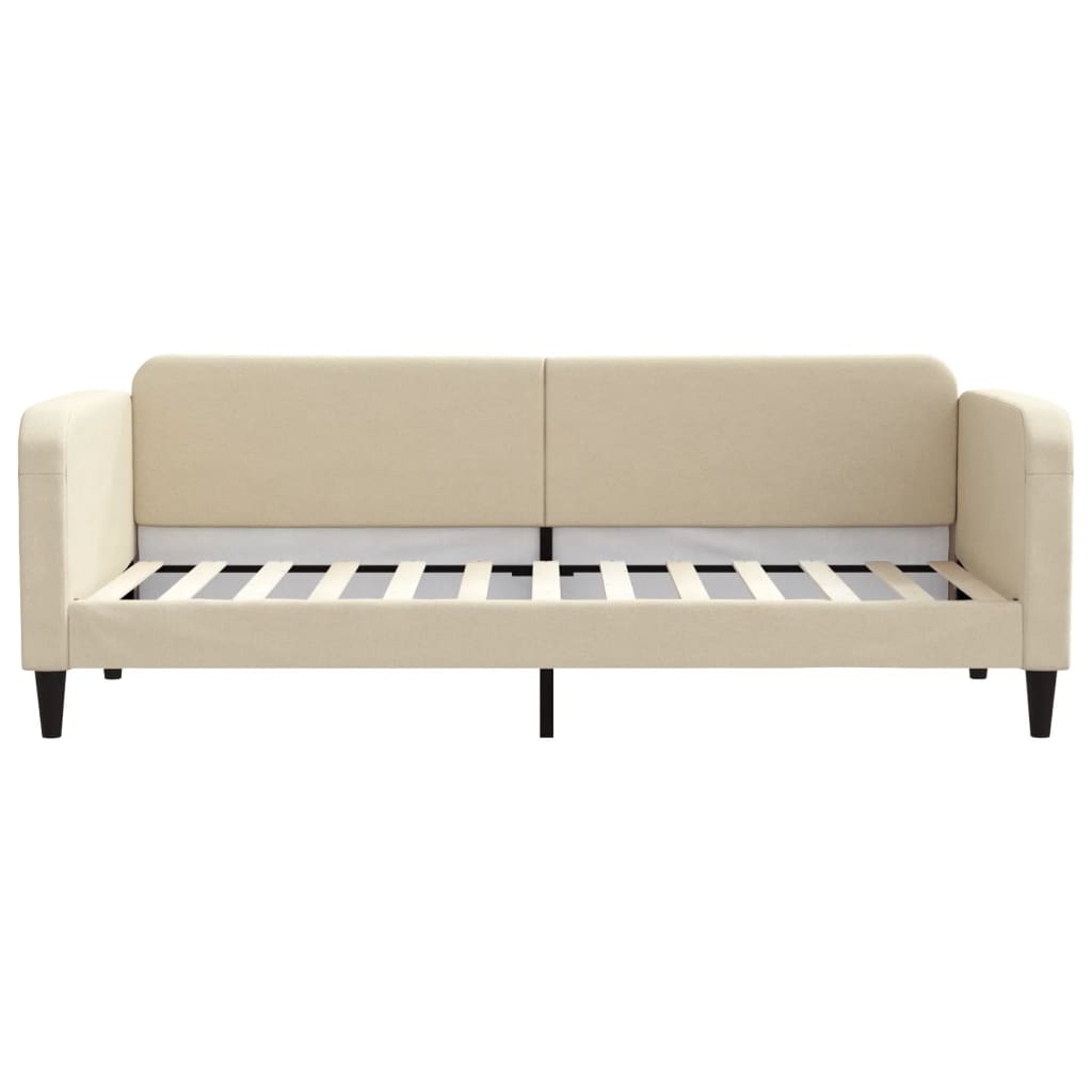 Dnevni krevet na razvlačenje krem 80 x 200 cm od tkanine
