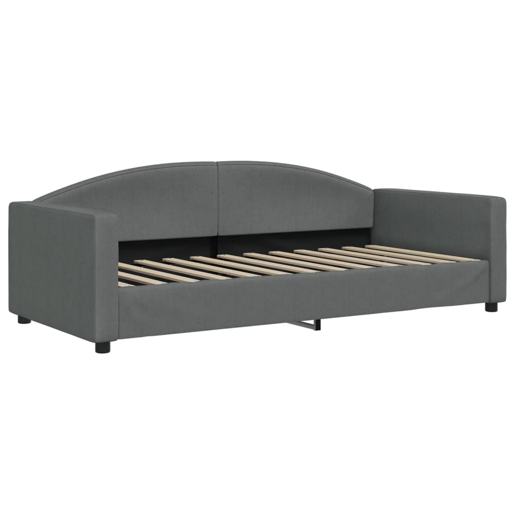 Dnevni krevet na razvlačenje bez madraca tamnosivi 90 x 200 cm