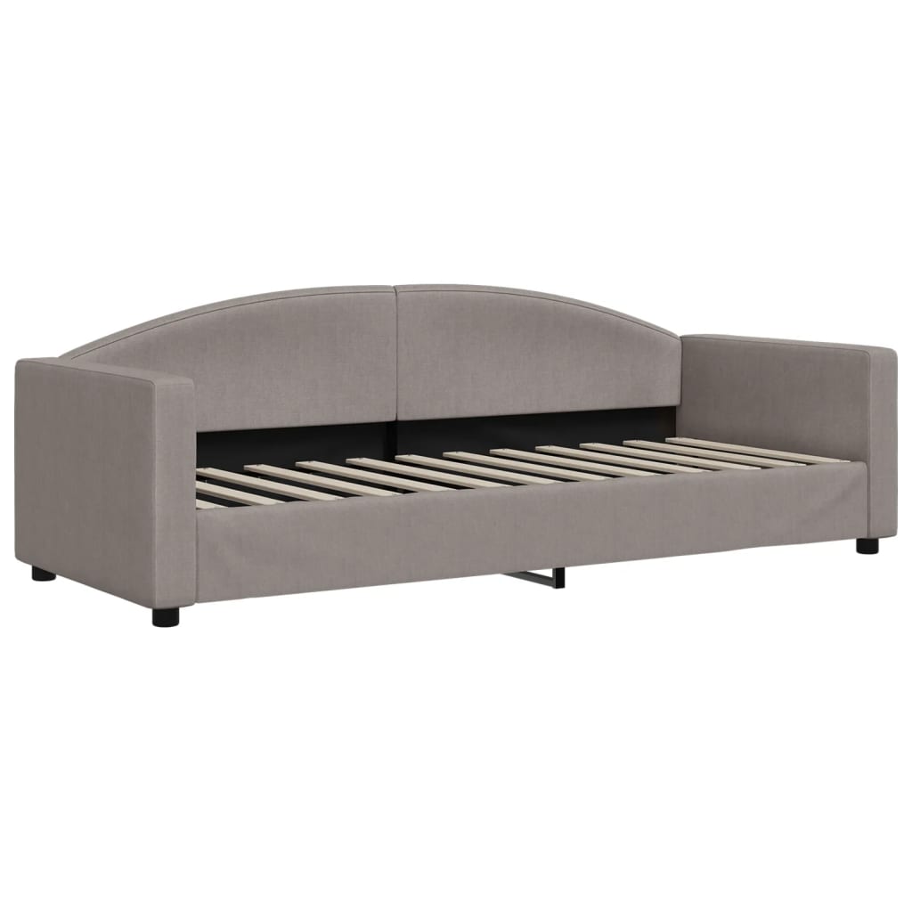 Dnevni krevet na razvlačenje smeđesivi 80 x 200 cm od tkanine