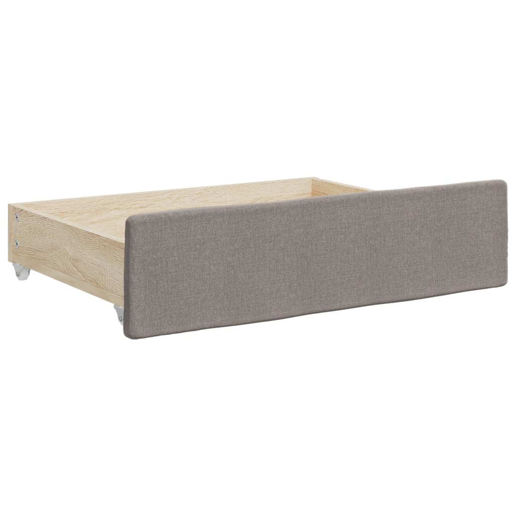 Dnevni krevet na razvlačenje smeđesivi 100 x 200 cm od tkanine