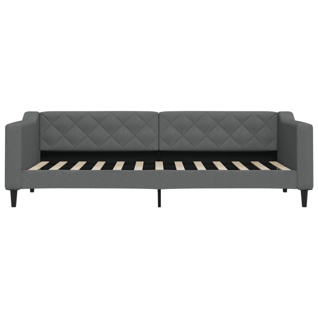 Dnevni krevet s madracem tamnosivi 80 x 200 cm od tkanine