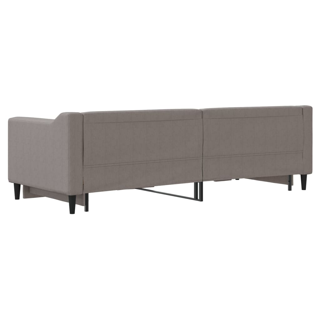 Dnevni krevet na razvlačenje smeđesivi 80 x 200 cm od tkanine