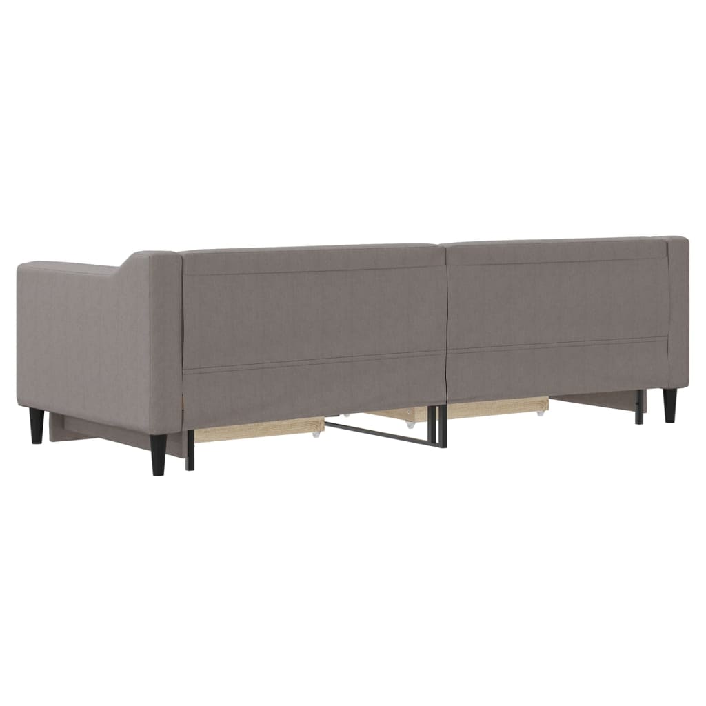 Dnevni krevet na razvlačenje smeđesivi 80 x 200 cm od tkanine
