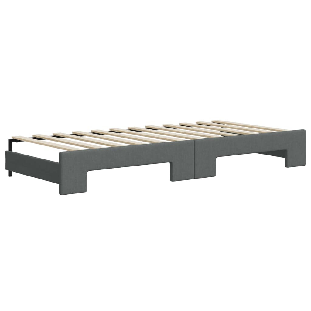 Dnevni krevet na razvlačenje bez madraca tamnosivi 100 x 200 cm