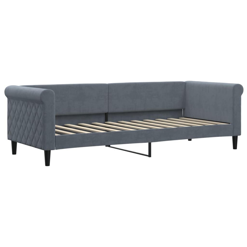 Dnevni krevet na razvlačenje i ladice tamnosivi 80x200 cm