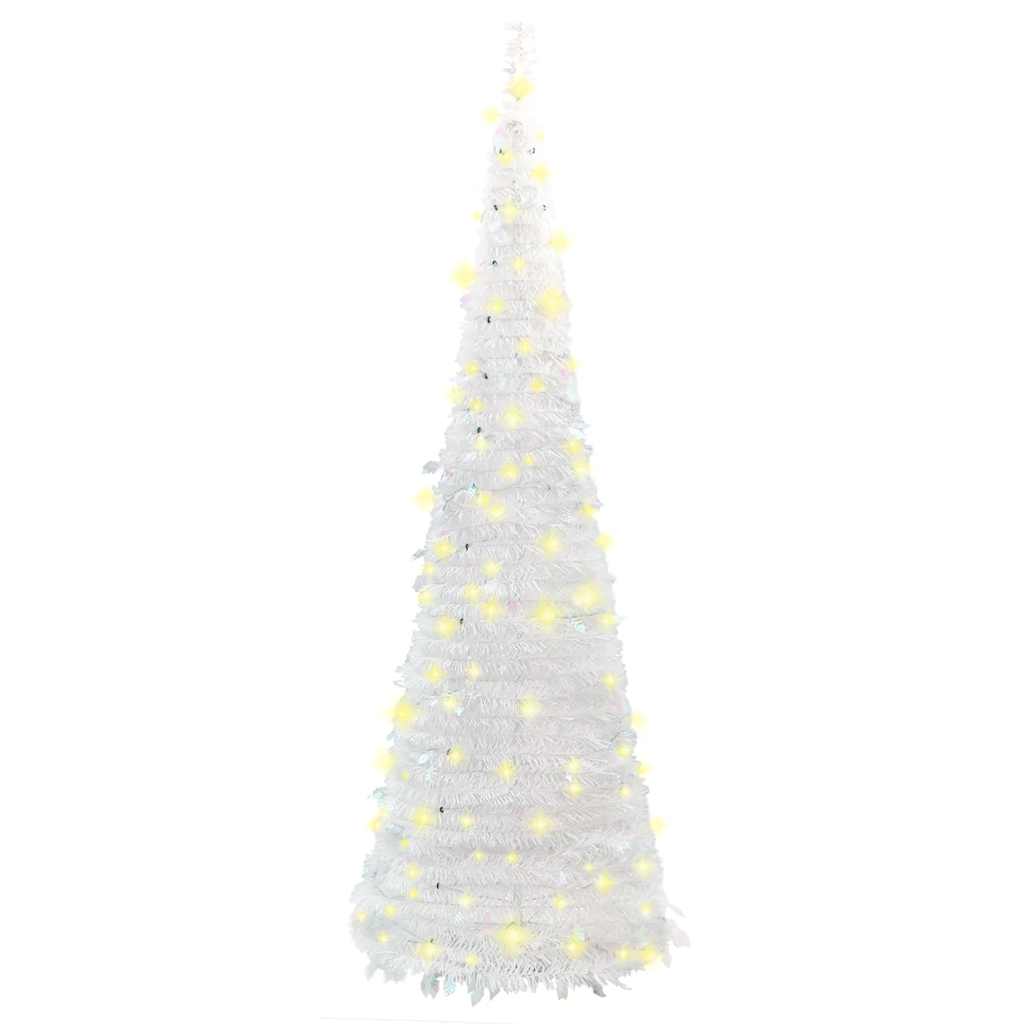 Umjetno božićno drvce 100 LED žarulja bijelo 150 cm