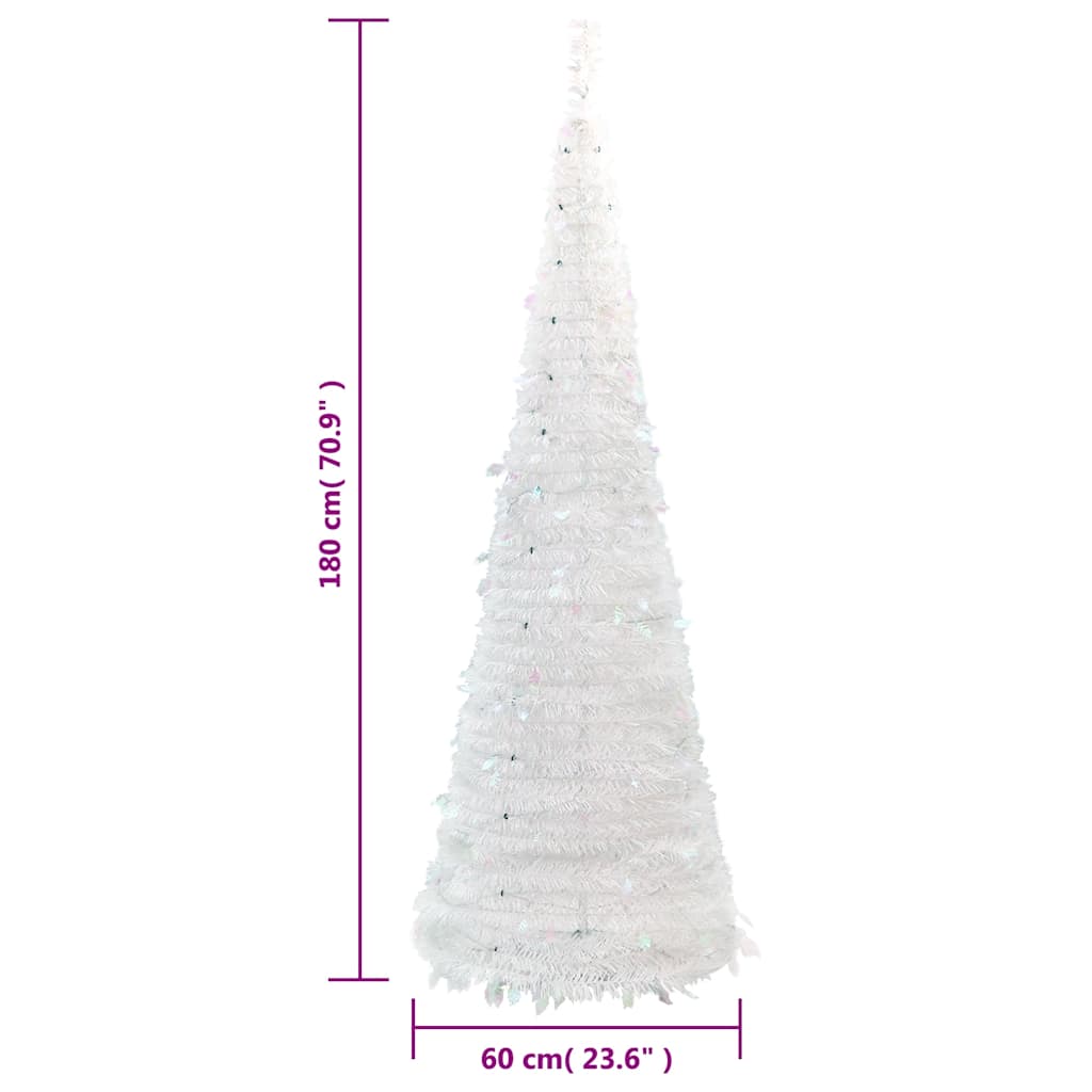 Umjetno božićno drvce 150 LED žarulja bijelo 180 cm