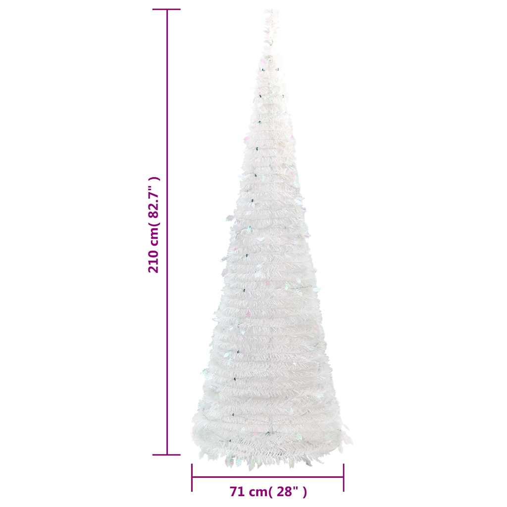 Umjetno božićno drvce 200 LED žarulja bijelo 210 cm