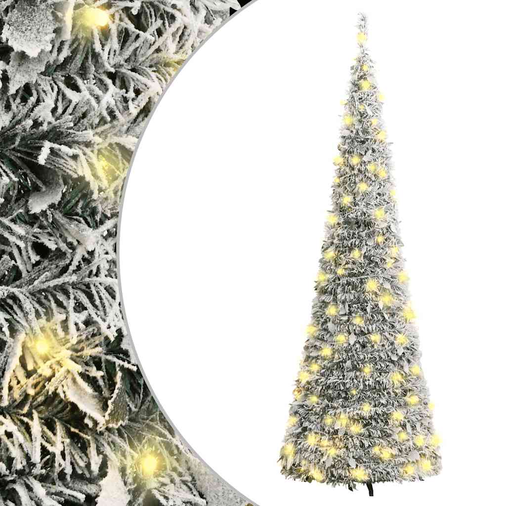 Umjetno božićno drvce sa snijegom 100 LED žarulja 150 cm